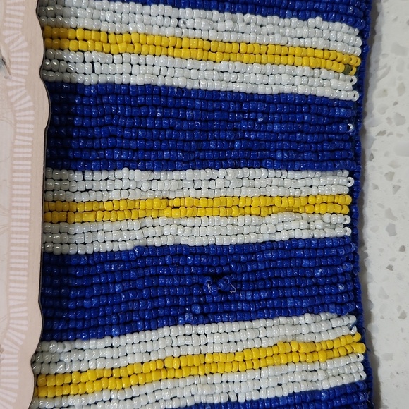 Beaded Sardine Coin Purse Travel Pouch Wandering Moon Handmade Made in India - Picture 4 of 6